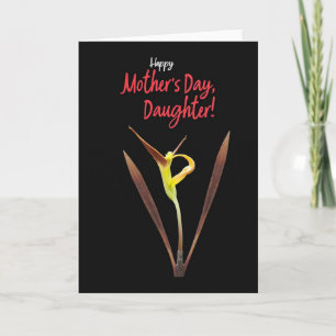 Striped Daughters Day Wishes Card