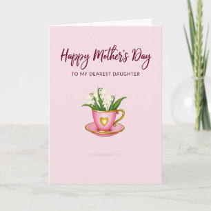 Striped Dearest Daughter Day Card