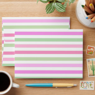 Striped delicate pattern envelope