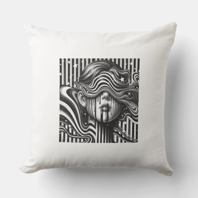 Striped design pillow (Front)