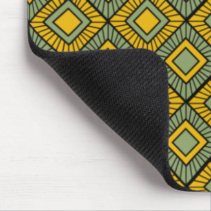 Striped Diamonds - Green  Mouse Pad