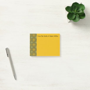Striped Diamonds - Green Post-it Notes