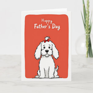 Striped Dog Happy Fathers Day Card