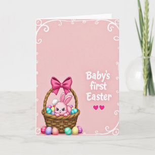Striped Easter Egg Basket Card