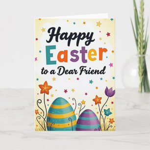 Striped Easter Friend Card