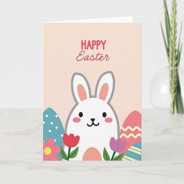 Striped Easter Ovals Card (Front)