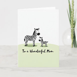 Striped Equine Moms Day Card