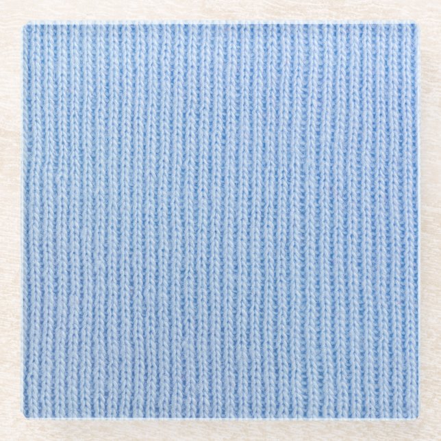 Striped fabric texture, real cloth. glass coaster (Front)