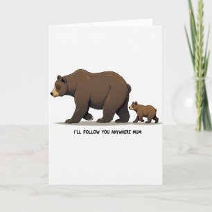 Striped Family Bear Card