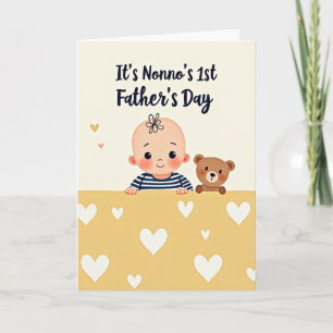 Striped Fathers Day Baby Card
