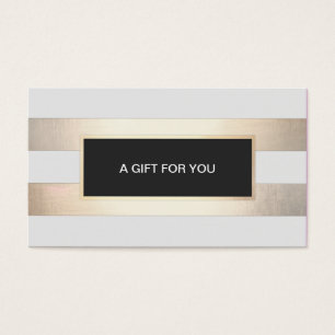 Striped FAUX Gold and Black Plaque Gift Card