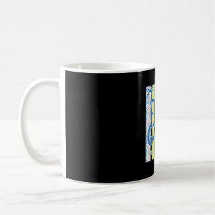 Striped fifth grade coquette bow back to school coffee mug