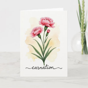 Striped Floral Art Card
