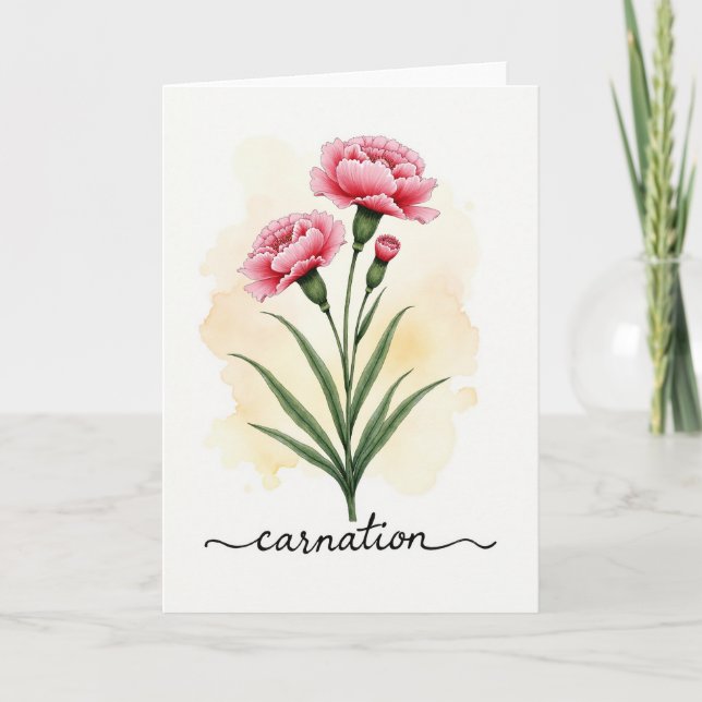 Striped Floral Art Card (Front)