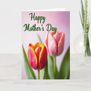 Striped Floral Delight Mothers Card