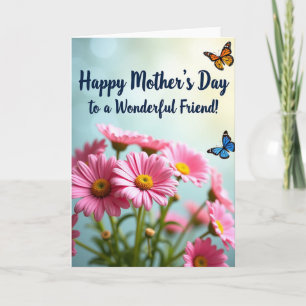 Striped Floral Friendship Card