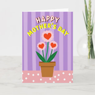 Striped Floral Love Note Card