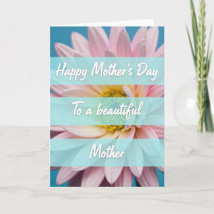 Striped Floral Mother Card