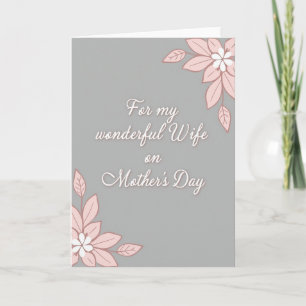 Striped Floral Thanks Card