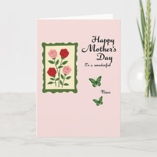 Striped Floral Wonderful Niece Card