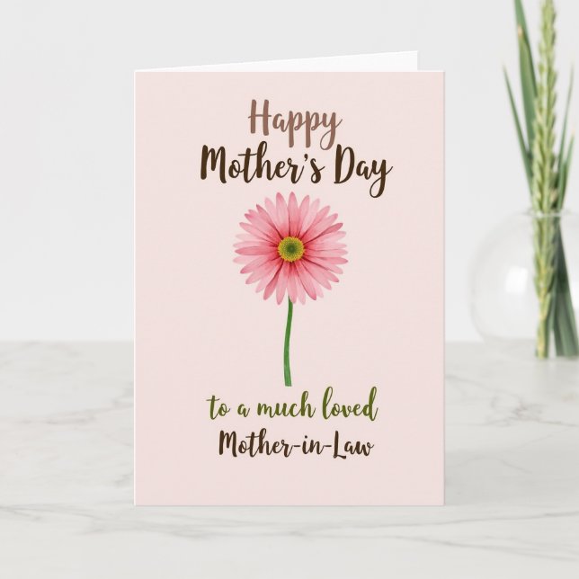 Striped Flower Loving Thoughts Card (Front)