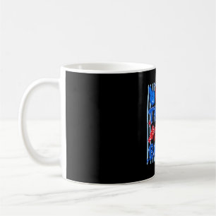 Striped funny football season game day run the coffee mug
