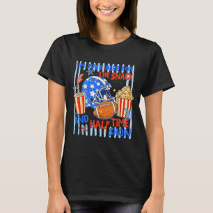 Striped funny game day here for the snack football T-Shirt