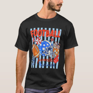 Striped funny game day sports football is favourit T-Shirt