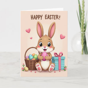 Striped Gift Happy Easter Card