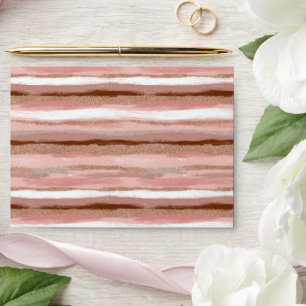 Striped Gold Glitter Pink - Envelope