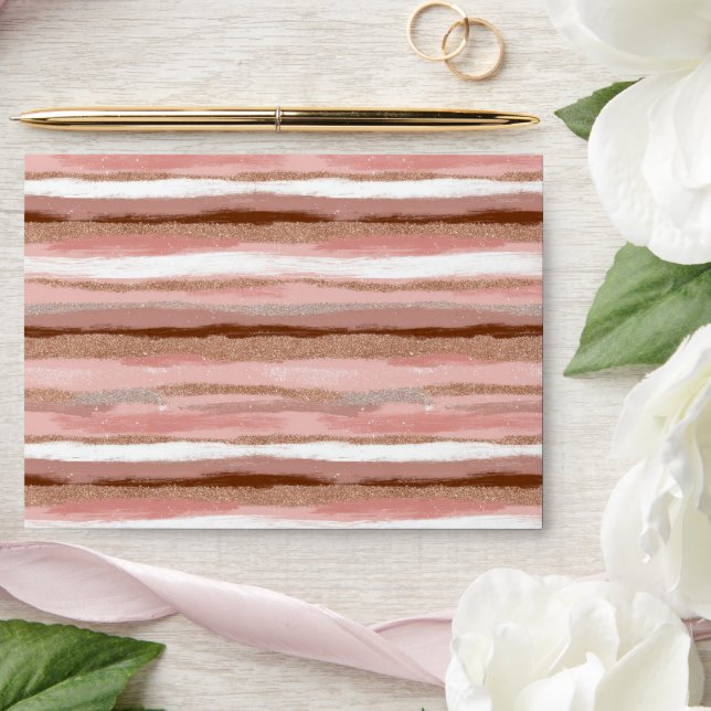 Striped Gold Glitter Pink - Envelope (Wedding)