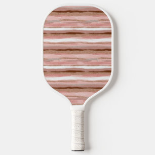 Striped Gold Glitter Pink  Pickleball Paddle