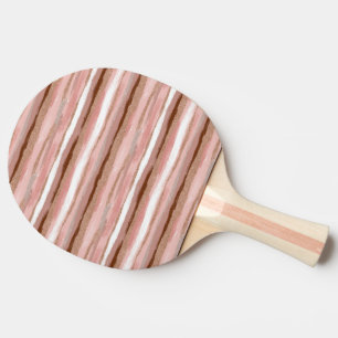 Striped Gold Glitter Pink Ping Pong Paddle
