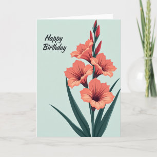 Striped Graceful Bloom Card