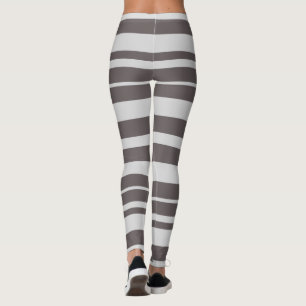 Striped  Gray Summer Women's Clothing  Leggings