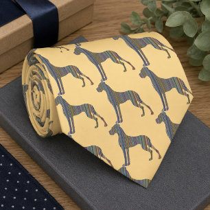 Striped Great Dane Pattern Tie