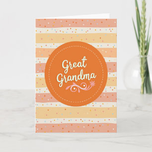 Striped Great Grandmas Day Card
