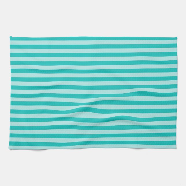 Striped green  All-Over Print Apron Tea Towel (Horizontal)