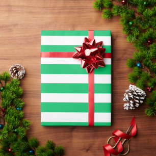 Striped Green Colour Wrapping Paper