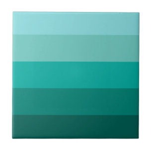 Striped Green Colours  Ceramic Tile