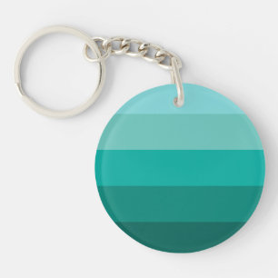 Striped Green Colours Key Ring