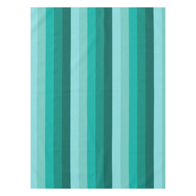 Striped Green Colours  Tablecloth (Front)