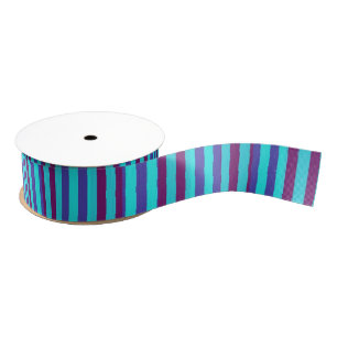 Striped Grosgrain Ribbon:Blue,Pink,Purple Stripes Ribbon