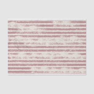 Striped Grunge Pink and Ivory Tissue Paper
