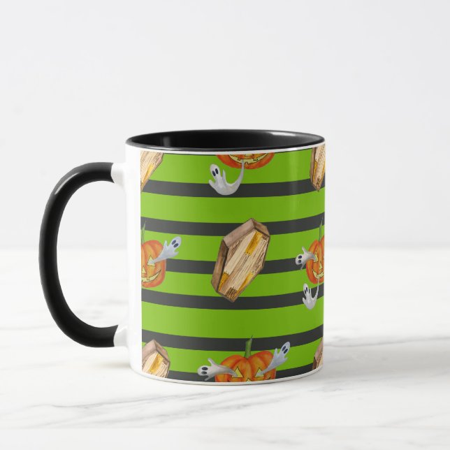 Striped Halloween Mug (Left)