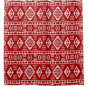 Striped hand painted seamless pattern with ethnic shower curtain
