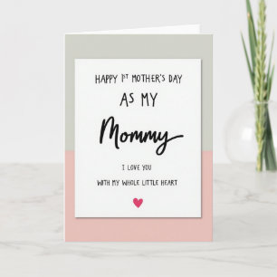 Striped Happy 1St Mothers Day Card
