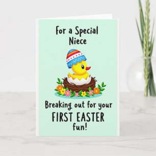 Striped Hat Bird Spring Card