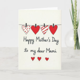 Striped Heart Mothers Day Card