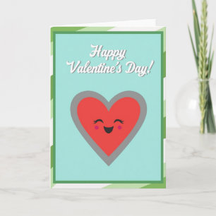 Striped Heart Valentine Card